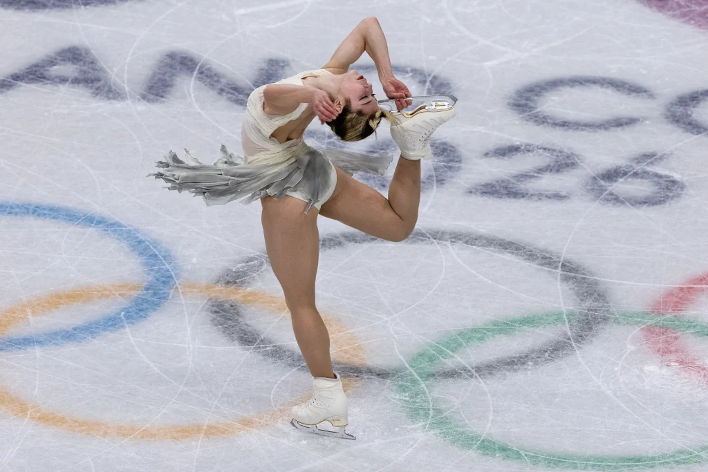 Alysa Liu competes in the Women’s Single Skating – Short Program at the Winter Olympic games at Milano Ice Skating Arena on Feb. 6, 2026, in Milan. Steve Christo / Corbis via Getty Images