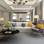 Minimalist living clean and bright interior space