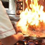 grease fire safety kitchen fire in pan